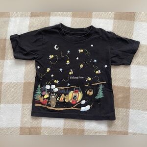Yellowstone Artisan Black 2T Kids Camping Graphic Tee
